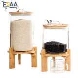 Premium Glass-Made Rice Dispenser with Beautiful Design – Efficient Grain Storage Solution - EsaaThings