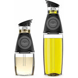 Oil Dispenser Bottle, Clear Glass Refillable Oil and Vinegar Dispenser, Oil Dispenser with Measuring Scale Pump - EsaaThings