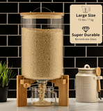 Beautiful Design Rice Dispenser, an Elegant Glass Made Rice, Grain Dispenser - EsaaThings