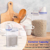 Rice, Beans, Cereal, Flours, Dog Food, Cat Food Containers with BPA Free Plastic and Airtight Design and Measuring Cup and Pour Spout - EsaaThings