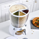 Multi-Grid Air Tight, Rotatable Rice, Whole Grains. Flour Dispenser - EsaaThings