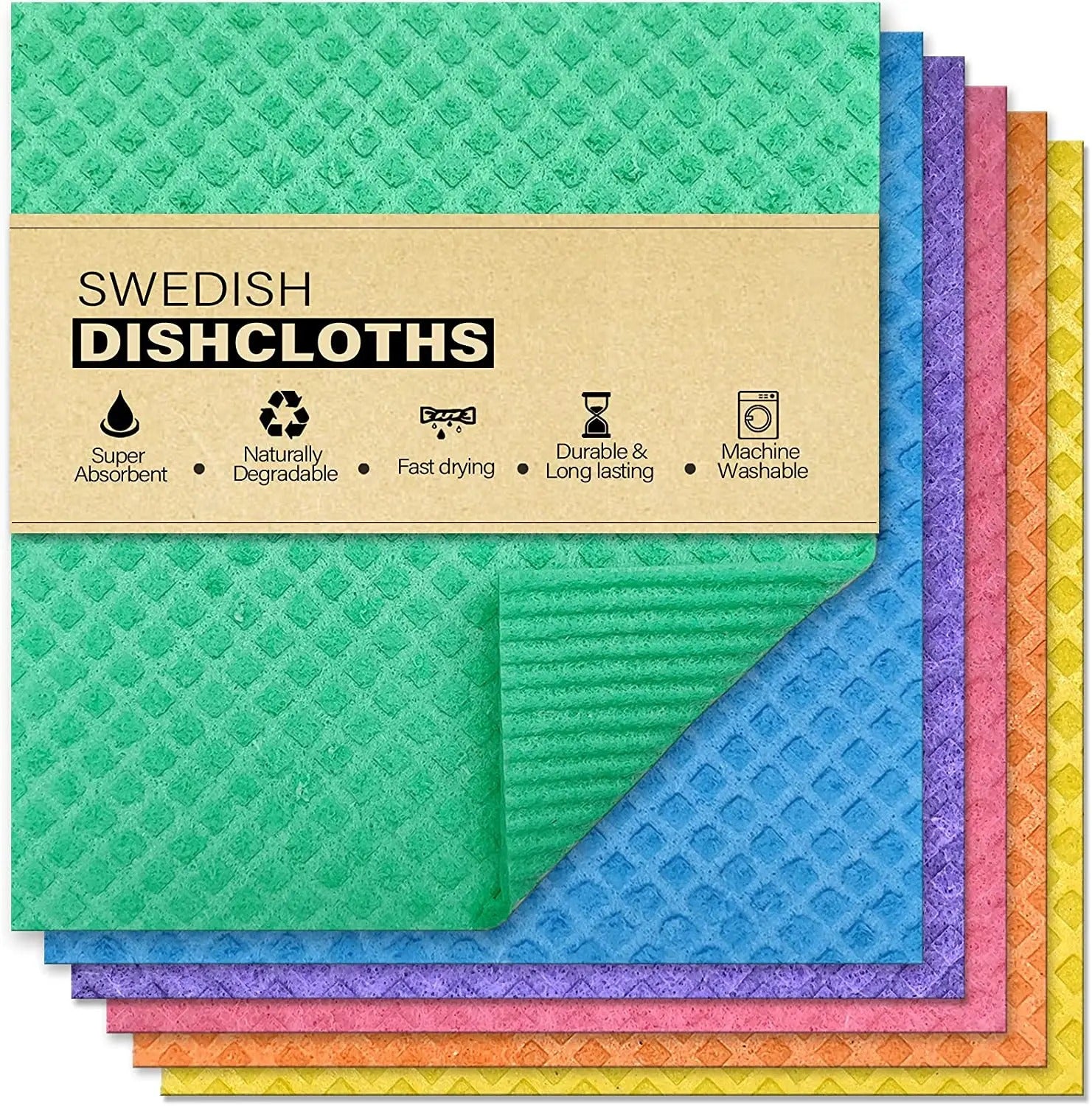 Swedish Dish Cloth Kitchen Mixer Dishcloths Cellulose Eco-Friendly